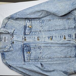 Vintage Lockers Registered Corzini Acid Washed Truckets Jean Jacket 1X